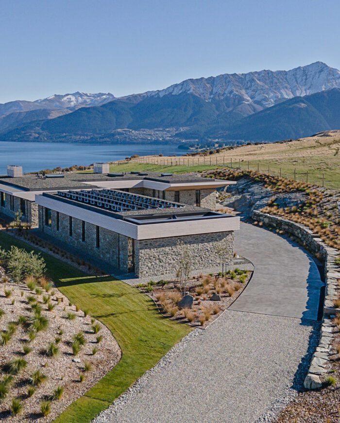 Solar panels on home in Queenstown-built by DCD Homes