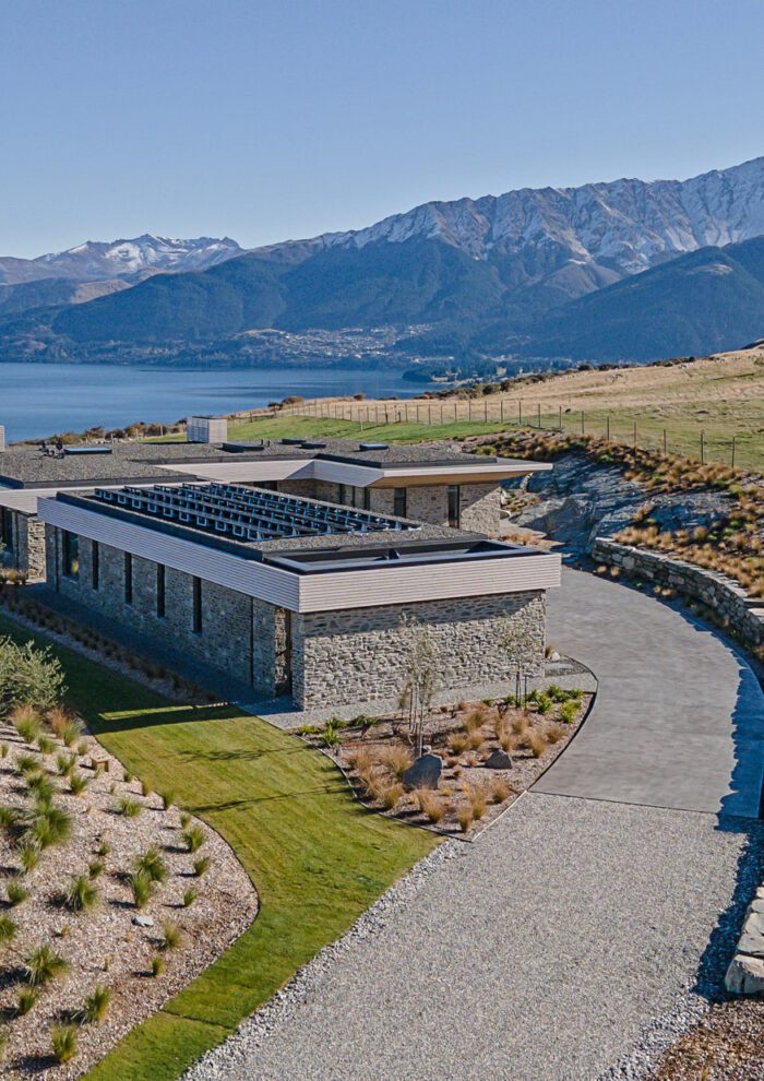 Solar panels on home in Queenstown-built by DCD Homes