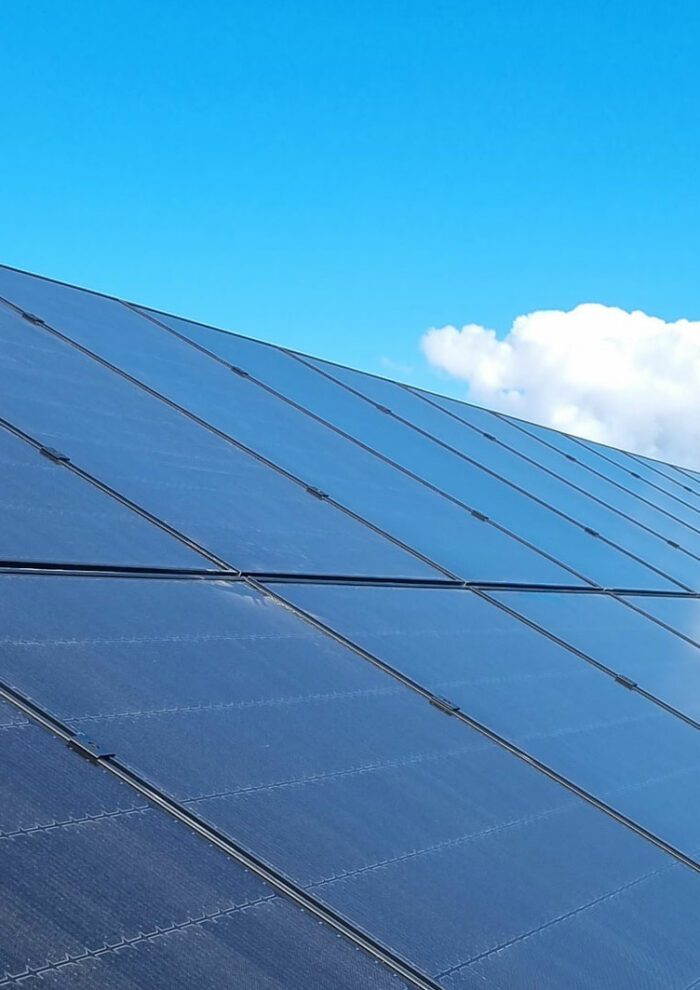 Solar PV Panels at Commercial Solar project-Camp Hill