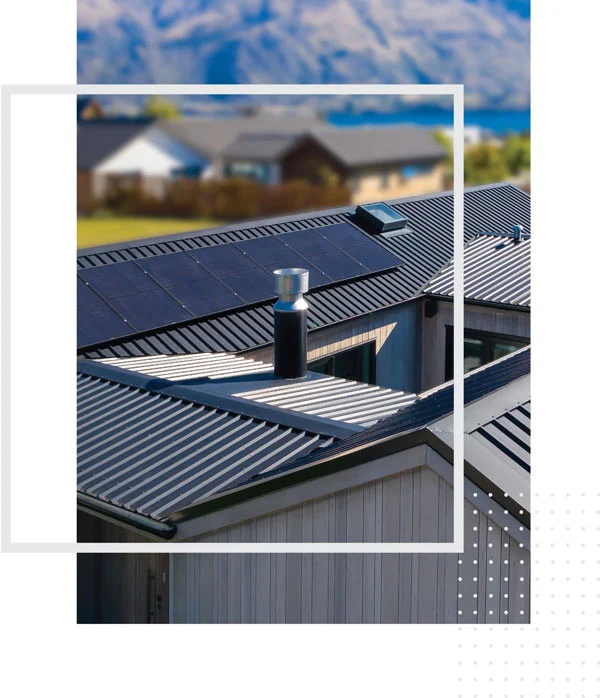 About Image - Solar PV Array on roof in Queenstown
