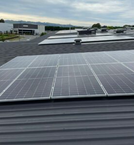 Panels on the roof of Connectics in Christchurch